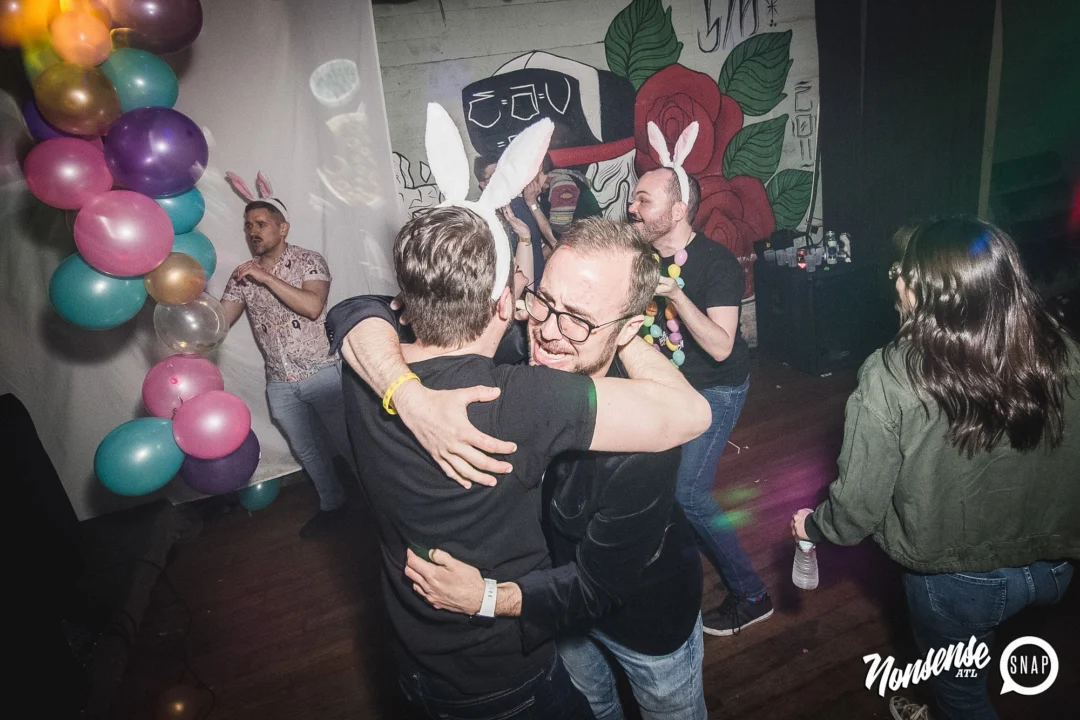 Nonsense Easter Egg Hunt! April 2019! The Basement - East Atlanta. Kimber was the DJ. Photo by Oh Snap.