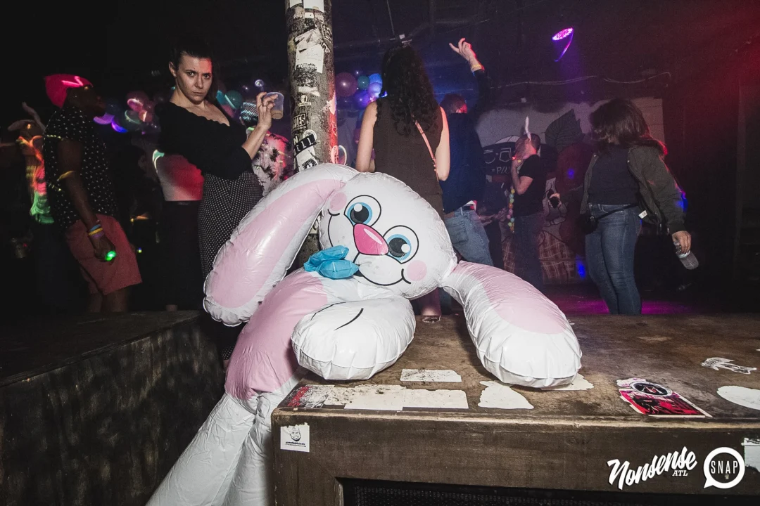 Nonsense Easter Egg Hunt! April 2019! The Basement - East Atlanta. Kimber was the DJ. Photo by Oh Snap.