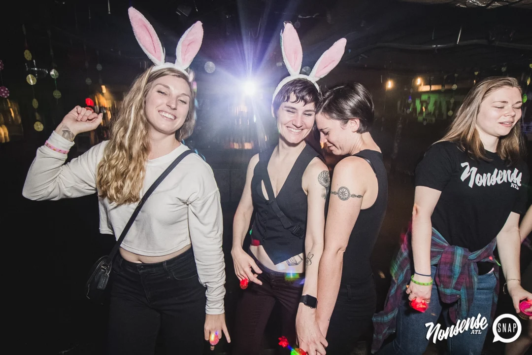 Nonsense Easter Egg Hunt! April 2019! The Basement - East Atlanta. Kimber was the DJ. Photo by Oh Snap.
