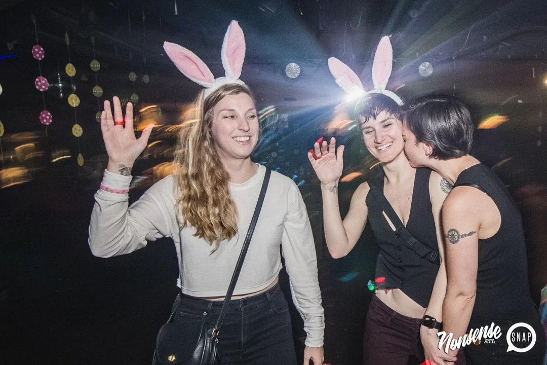 Nonsense Easter Egg Hunt! April 2019! The Basement - East Atlanta. Kimber was the DJ. Photo by Oh Snap.