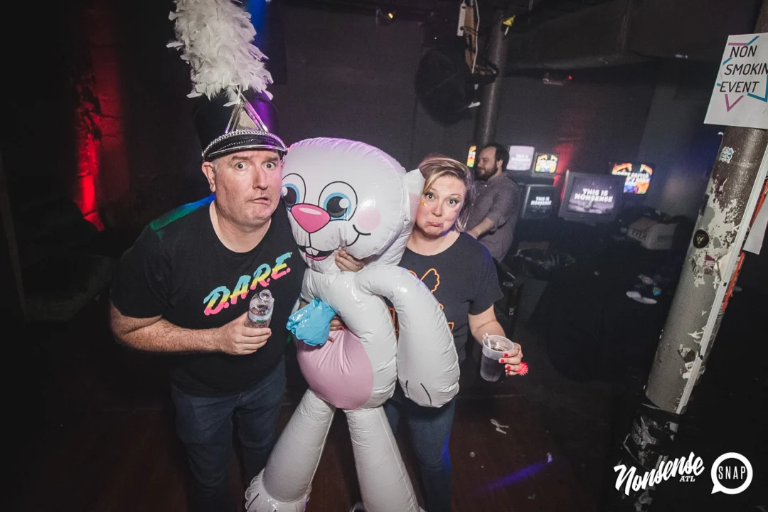 Nonsense Easter Egg Hunt! April 2019! The Basement - East Atlanta. Kimber was the DJ. Photo by Oh Snap.