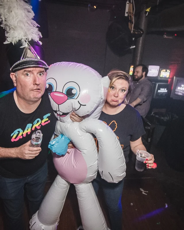 Nonsense Easter Egg Hunt! April 2019! The Basement - East Atlanta. Kimber was the DJ. Photo by Oh Snap.