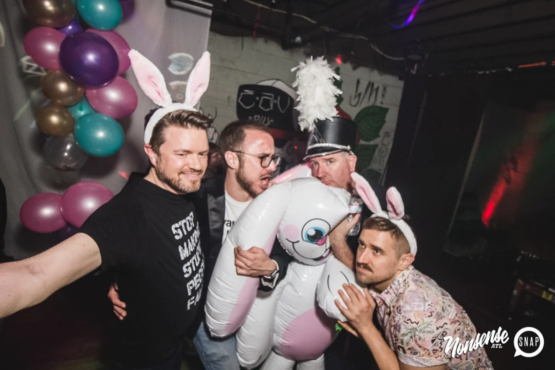 Nonsense Easter Egg Hunt! April 2019! The Basement - East Atlanta. Kimber was the DJ. Photo by Oh Snap.
