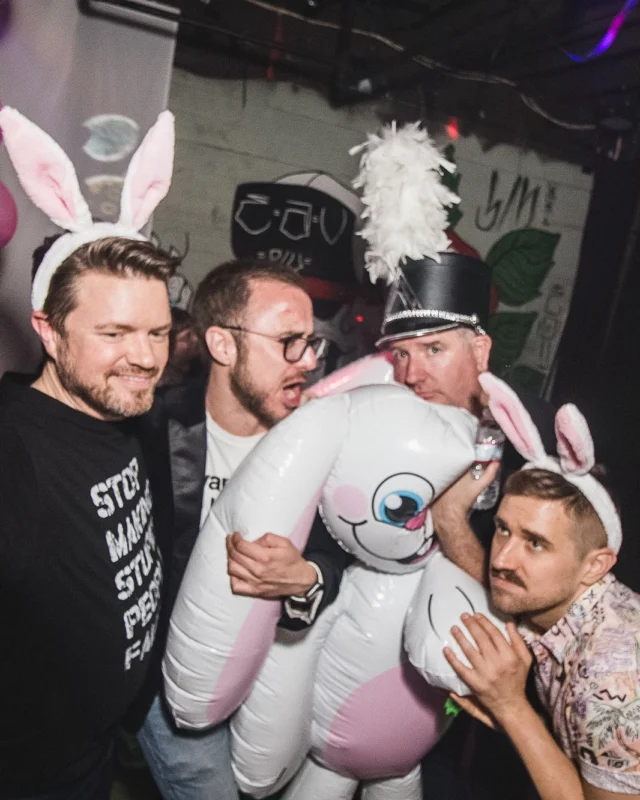 Nonsense Easter Egg Hunt! April 2019! The Basement - East Atlanta. Kimber was the DJ. Photo by Oh Snap.