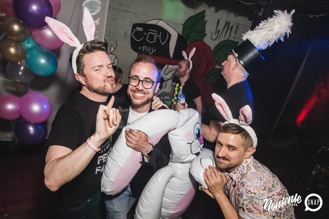 Nonsense Easter Egg Hunt! April 2019! The Basement - East Atlanta. Kimber was the DJ. Photo by Oh Snap.