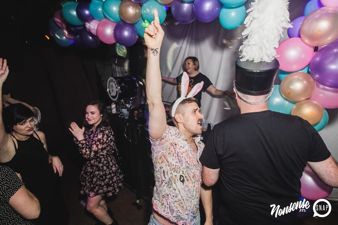 Nonsense Easter Egg Hunt! April 2019! The Basement - East Atlanta. Kimber was the DJ. Photo by Oh Snap.