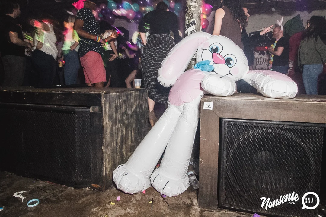 Nonsense Easter Egg Hunt! April 2019! The Basement - East Atlanta. Kimber was the DJ. Photo by Oh Snap.