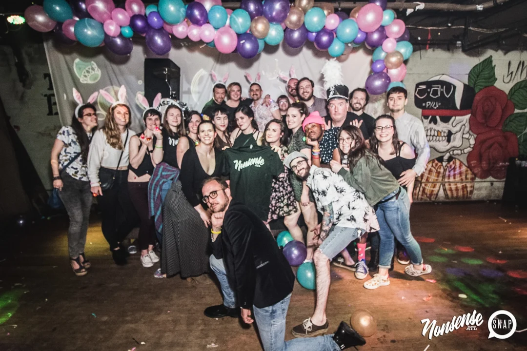 Nonsense Easter Egg Hunt! April 2019! The Basement - East Atlanta. Kimber was the DJ. Photo by Oh Snap.