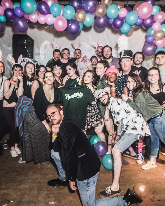 Nonsense Easter Egg Hunt! April 2019! The Basement - East Atlanta. Kimber was the DJ. Photo by Oh Snap.