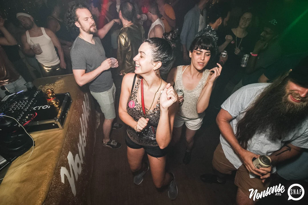 Nonsense: GOLD at The Basement June 2019. Things got ridiculous. Kimber was the DJ. Decor by Tad. Photos by Oh Snap!