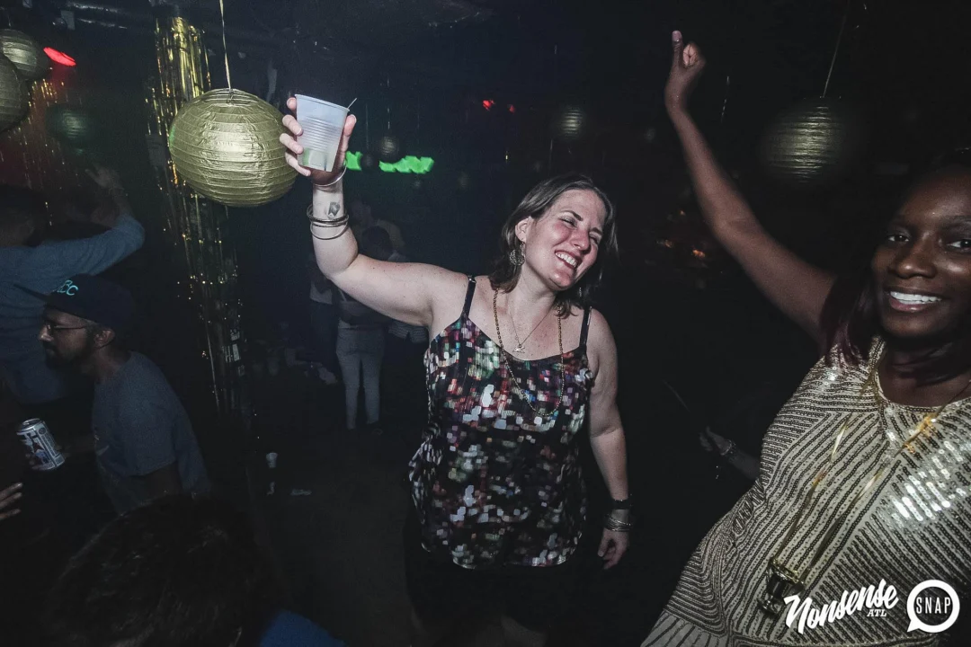 Nonsense: GOLD at The Basement June 2019. Things got ridiculous. Kimber was the DJ. Decor by Tad. Photos by Oh Snap!