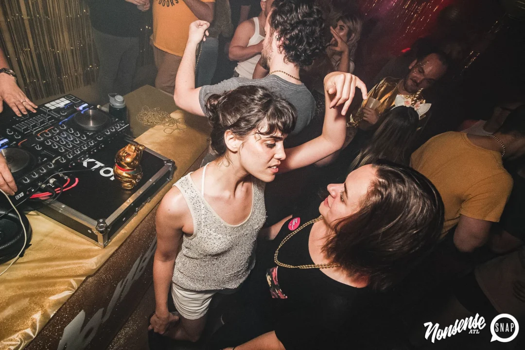 Nonsense: GOLD at The Basement June 2019. Things got ridiculous. Kimber was the DJ. Decor by Tad. Photos by Oh Snap!