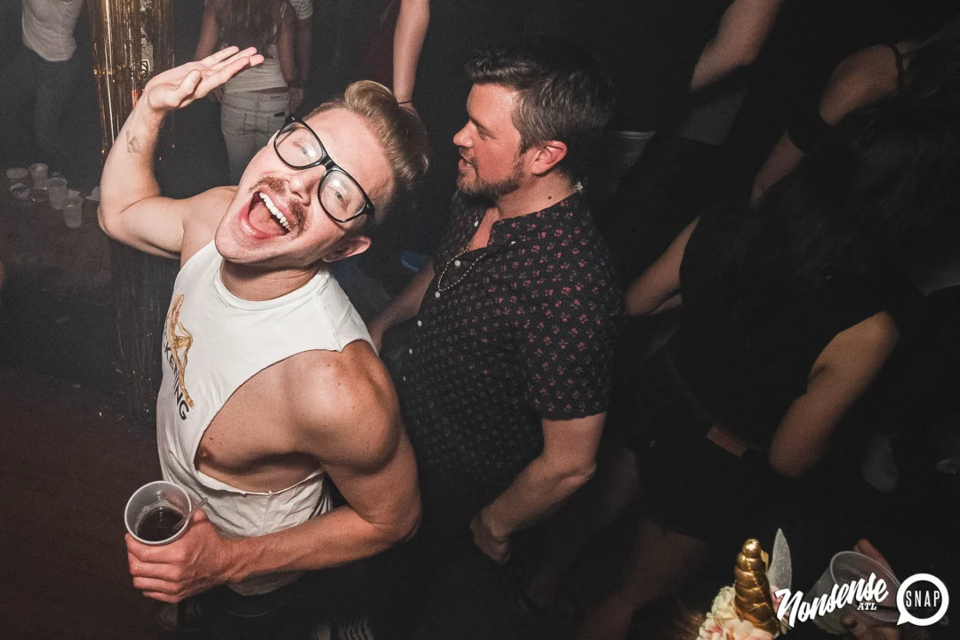 Nonsense: GOLD at The Basement June 2019. Things got ridiculous. Kimber was the DJ. Decor by Tad. Photos by Oh Snap!