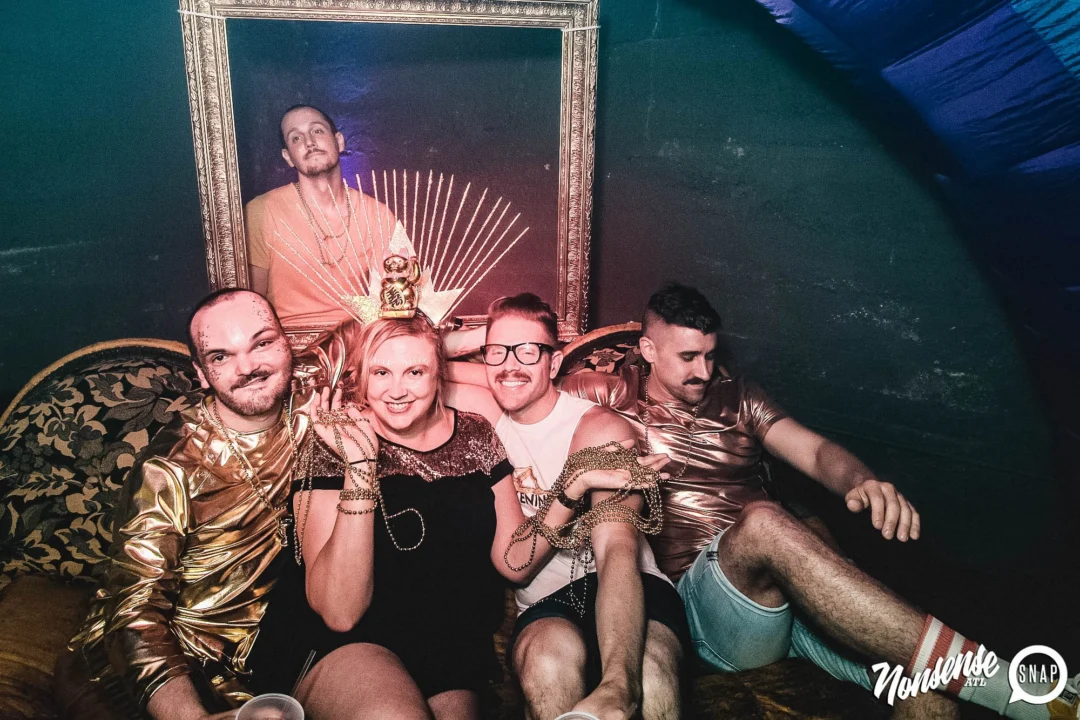 Nonsense: GOLD at The Basement June 2019. Things got ridiculous. Kimber was the DJ. Decor by Tad. Photos by Oh Snap!