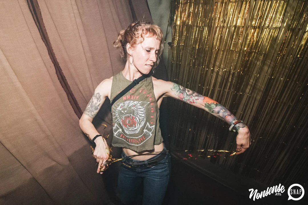 Nonsense: GOLD at The Basement June 2019. Things got ridiculous. Kimber was the DJ. Decor by Tad. Photos by Oh Snap!