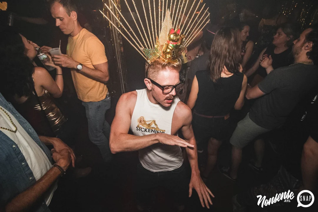Nonsense: GOLD at The Basement June 2019. Things got ridiculous. Kimber was the DJ. Decor by Tad. Photos by Oh Snap!