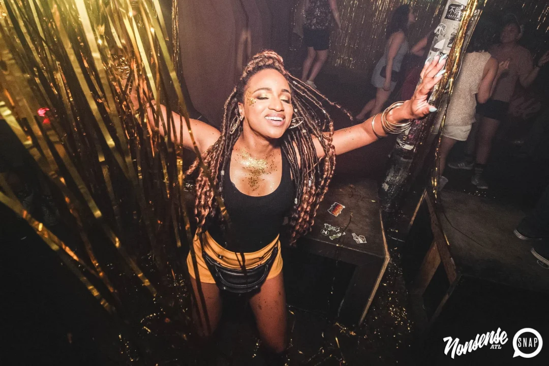 Nonsense: GOLD at The Basement June 2019. Things got ridiculous. Kimber was the DJ. Decor by Tad. Photos by Oh Snap!