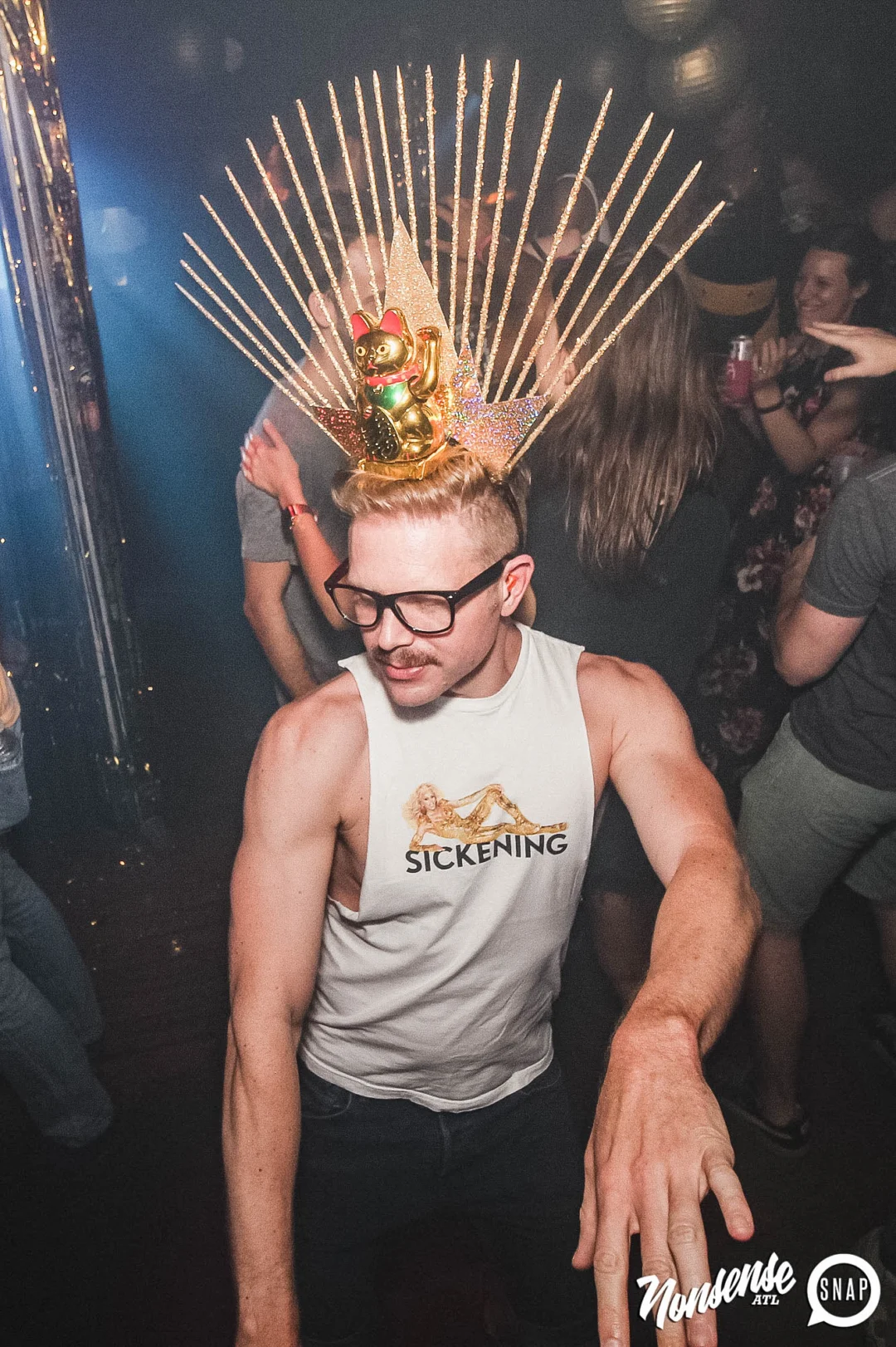 Nonsense: GOLD at The Basement June 2019. Things got ridiculous. Kimber was the DJ. Decor by Tad. Photos by Oh Snap!