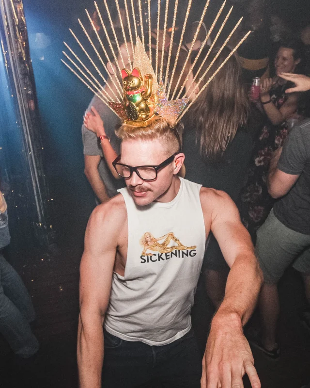 Nonsense: GOLD at The Basement June 2019. Things got ridiculous. Kimber was the DJ. Decor by Tad. Photos by Oh Snap!
