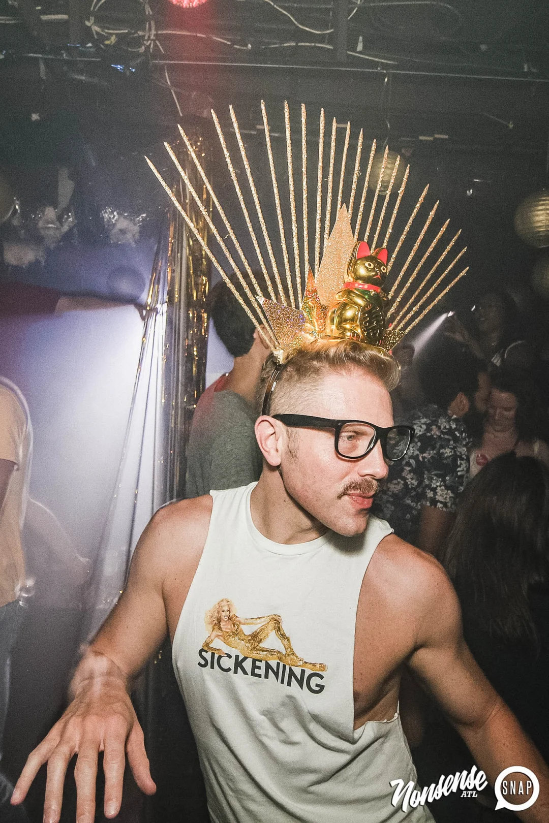Nonsense: GOLD at The Basement June 2019. Things got ridiculous. Kimber was the DJ. Decor by Tad. Photos by Oh Snap!
