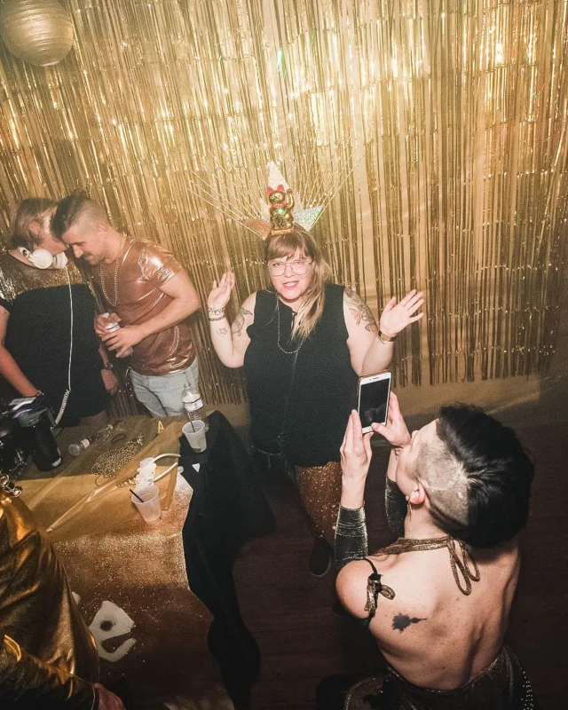 Nonsense: GOLD at The Basement June 2019. Things got ridiculous. Kimber was the DJ. Decor by Tad. Photos by Oh Snap!