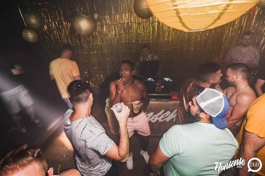Nonsense: GOLD at The Basement June 2019. Things got ridiculous. Kimber was the DJ. Decor by Tad. Photos by Oh Snap!