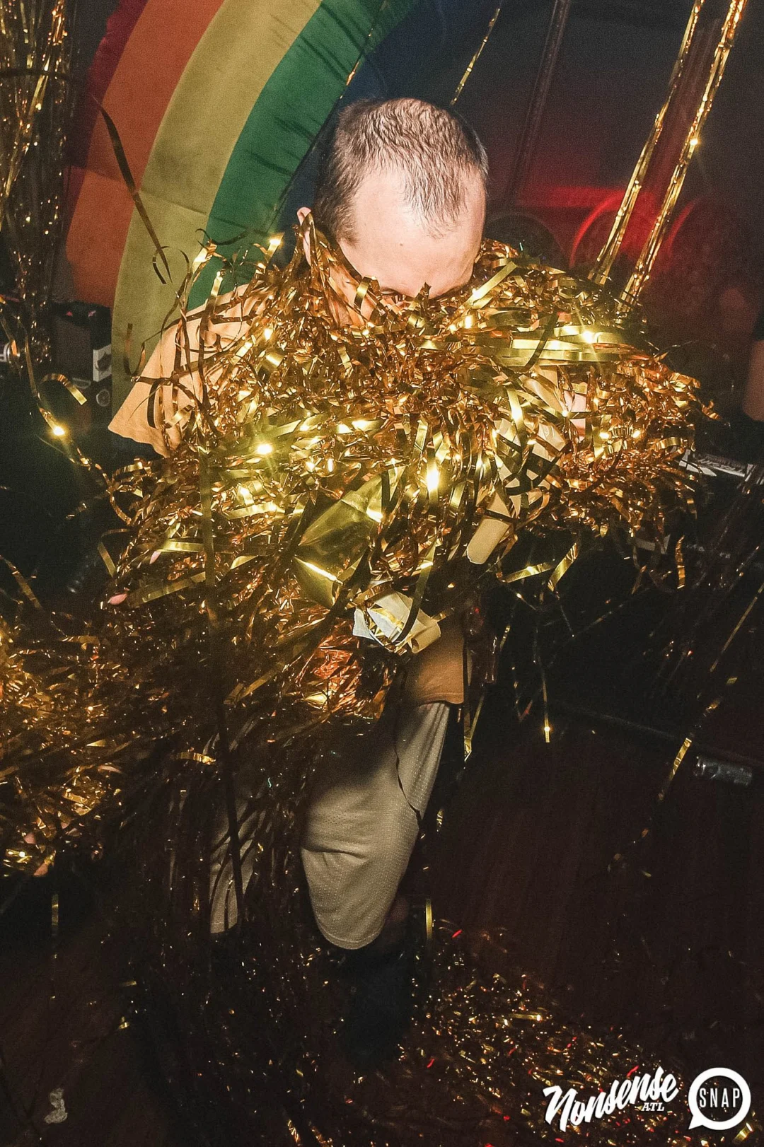 Nonsense: GOLD at The Basement June 2019. Things got ridiculous. Kimber was the DJ. Decor by Tad. Photos by Oh Snap!