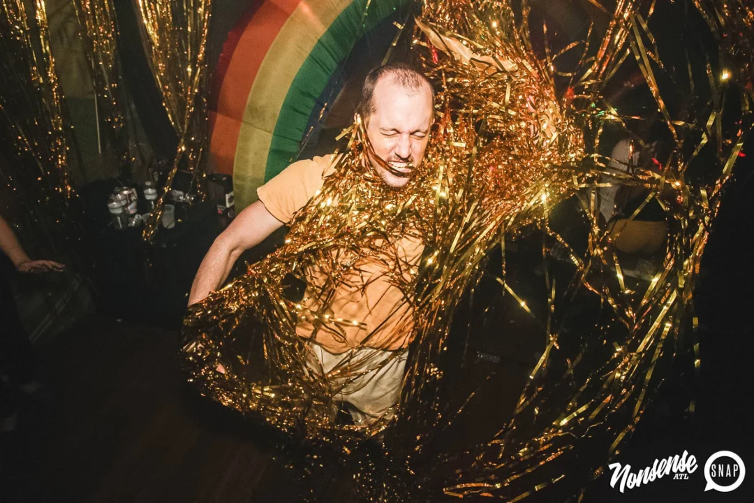 Nonsense: GOLD at The Basement June 2019. Things got ridiculous. Kimber was the DJ. Decor by Tad. Photos by Oh Snap!