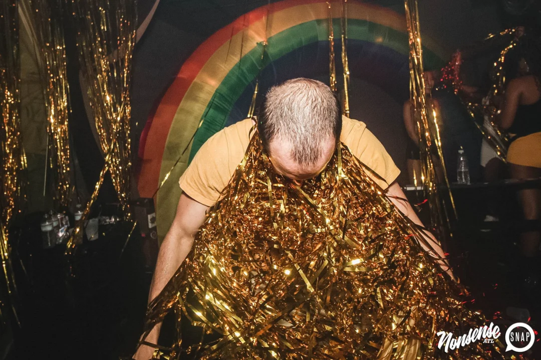 Nonsense: GOLD at The Basement June 2019. Things got ridiculous. Kimber was the DJ. Decor by Tad. Photos by Oh Snap!