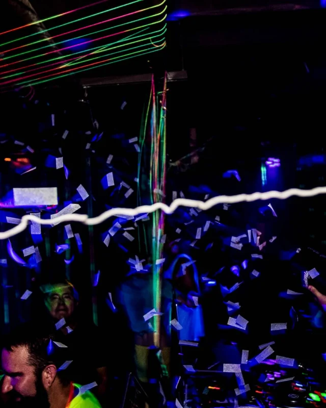 Nonsense GLOW Dance Party - July 2019 at The Basement. DJs: MP3PO & Skalaka. Facepainting by Brooke Creates. Photo by Oh Snap Kid.