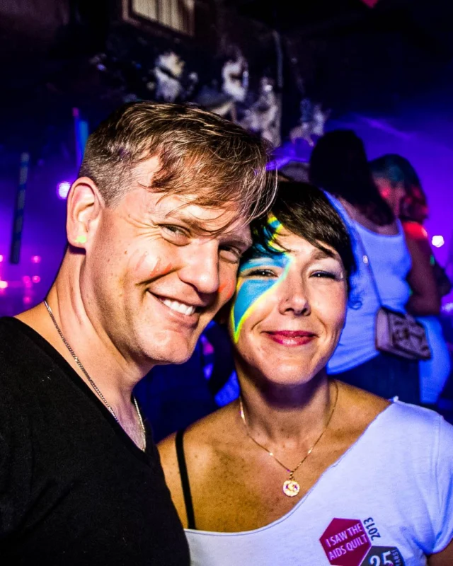 Nonsense GLOW Dance Party - July 2019 at The Basement. DJs: MP3PO & Skalaka. Facepainting by Brooke Creates. Photo by Oh Snap Kid.