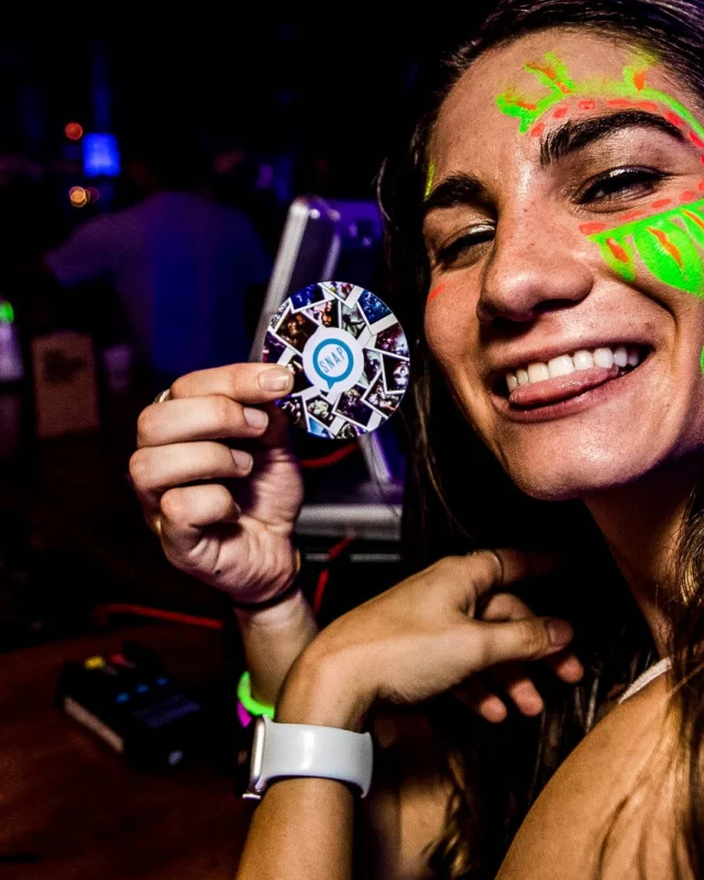 Nonsense GLOW Dance Party - July 2019 at The Basement. DJs: MP3PO & Skalaka. Facepainting by Brooke Creates. Photo by Oh Snap Kid.