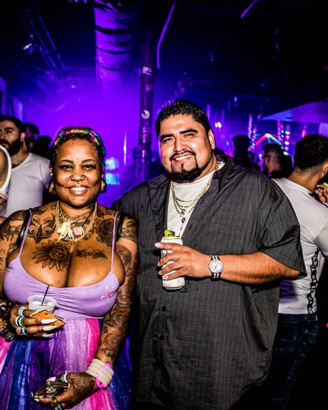 Nonsense GLOW Dance Party - July 2019 at The Basement. DJs: MP3PO & Skalaka. Facepainting by Brooke Creates. Photo by Oh Snap Kid.
