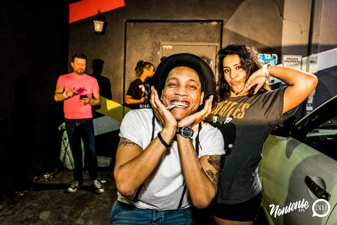 Nonsense GLOW Dance Party - July 2019 at The Basement. DJs: MP3PO & Skalaka. Facepainting by Brooke Creates. Photo by Oh Snap Kid.