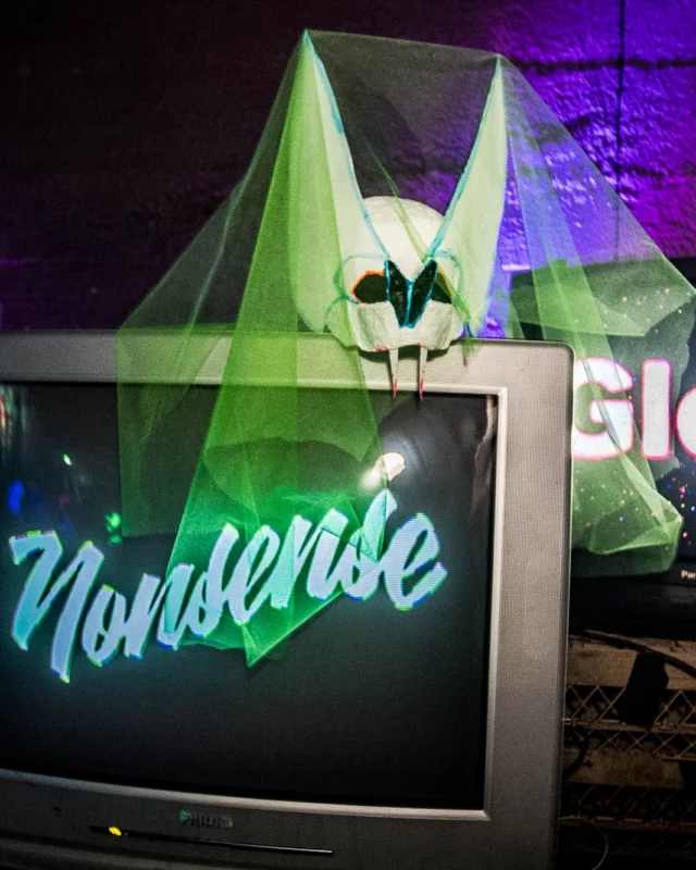 Nonsense GLOW Dance Party - July 2019 at The Basement. DJs: MP3PO & Skalaka. Facepainting by Brooke Creates. Photo by Oh Snap Kid.
