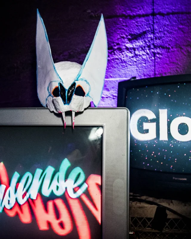 Nonsense GLOW Dance Party - July 2019 at The Basement. DJs: MP3PO & Skalaka. Facepainting by Brooke Creates. Photo by Oh Snap Kid.