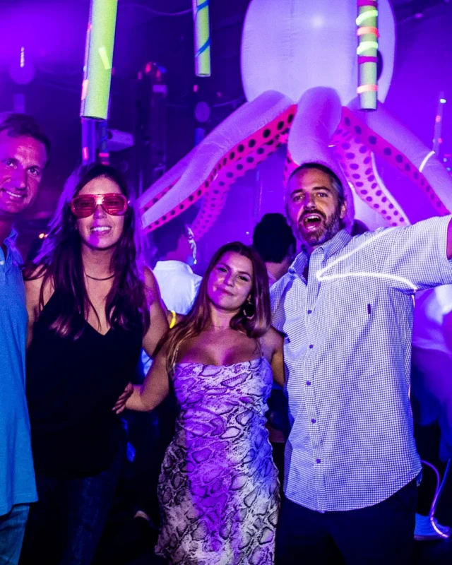 Nonsense GLOW Dance Party - July 2019 at The Basement. DJs: MP3PO & Skalaka. Facepainting by Brooke Creates. Photo by Oh Snap Kid.
