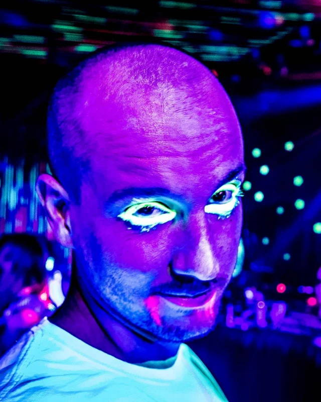 Nonsense GLOW Dance Party - July 2019 at The Basement. DJs: MP3PO & Skalaka. Facepainting by Brooke Creates. Photo by Oh Snap Kid.