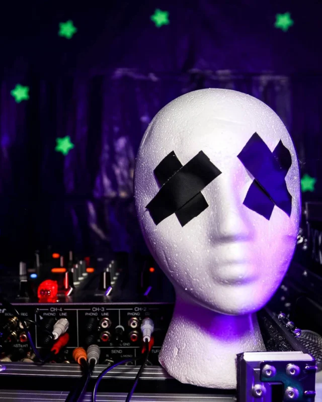 Nonsense GLOW Dance Party - July 2019 at The Basement. DJs: MP3PO & Skalaka. Facepainting by Brooke Creates. Photo by Oh Snap Kid.