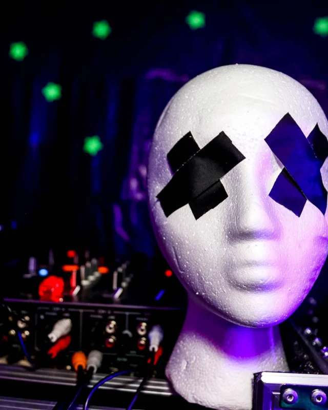 Nonsense GLOW Dance Party - July 2019 at The Basement. DJs: MP3PO & Skalaka. Facepainting by Brooke Creates. Photo by Oh Snap Kid.