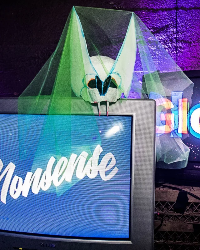 Nonsense GLOW Dance Party - July 2019 at The Basement. DJs: MP3PO & Skalaka. Facepainting by Brooke Creates. Photo by Oh Snap Kid.