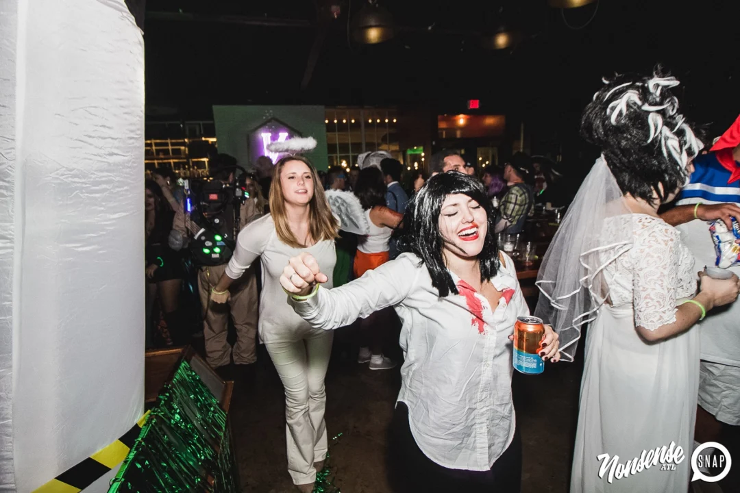 Dr Peter Venkman's Spook Central Halloween Dance Party! Thursday October 31, 2019. Presented by Nonsense ATL at Venkman's, Old Fourth Ward, Atlanta. Kimber was the DJ. Photo by Oh Snap.