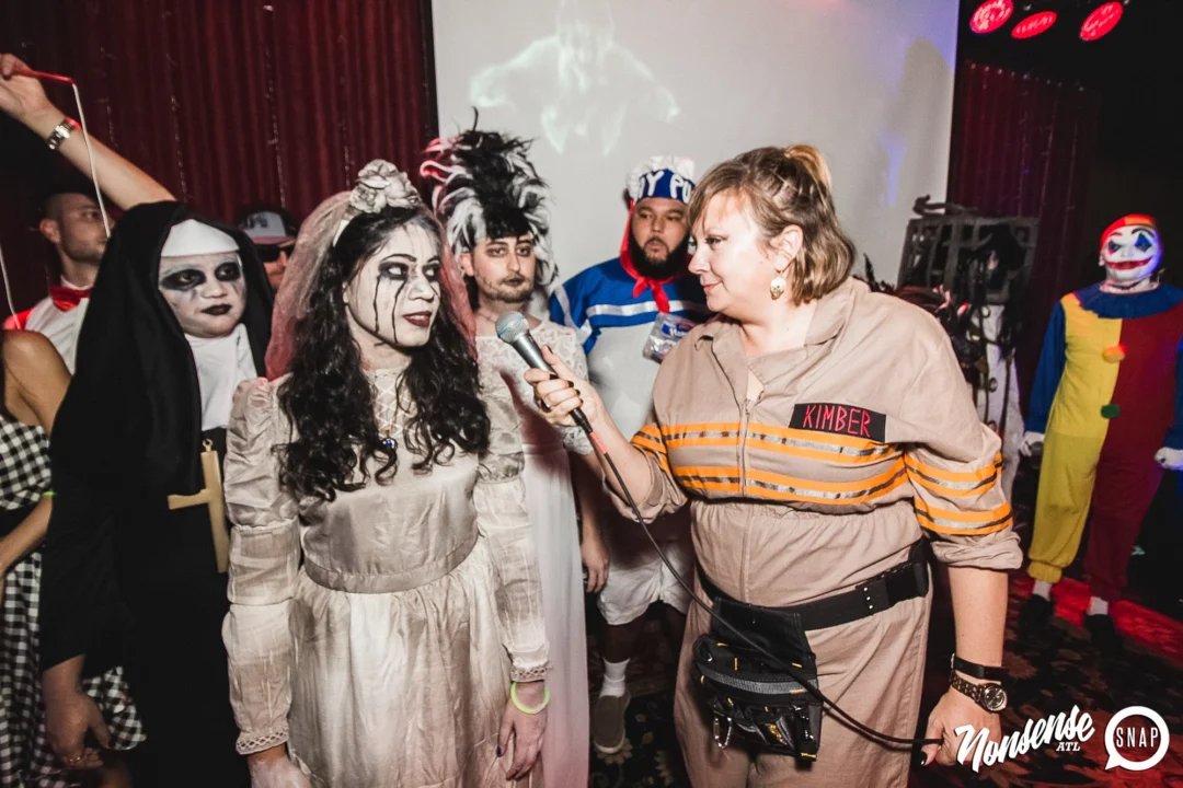 Dr Peter Venkman's Spook Central Halloween Dance Party! Thursday October 31, 2019. Presented by Nonsense ATL at Venkman's, Old Fourth Ward, Atlanta. Kimber was the DJ. Photo by Oh Snap.
