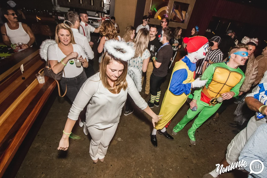 Dr Peter Venkman's Spook Central Halloween Dance Party! Thursday October 31, 2019. Presented by Nonsense ATL at Venkman's, Old Fourth Ward, Atlanta. Kimber was the DJ. Photo by Oh Snap.