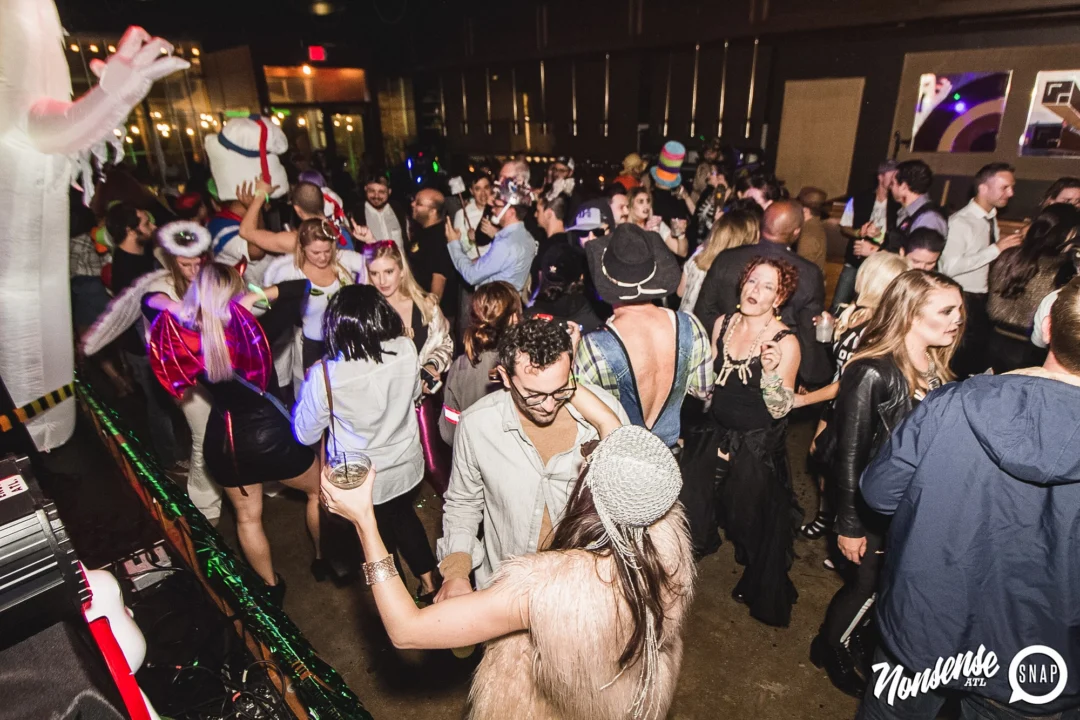 Dr Peter Venkman's Spook Central Halloween Dance Party! Thursday October 31, 2019. Presented by Nonsense ATL at Venkman's, Old Fourth Ward, Atlanta. Kimber was the DJ. Photo by Oh Snap.