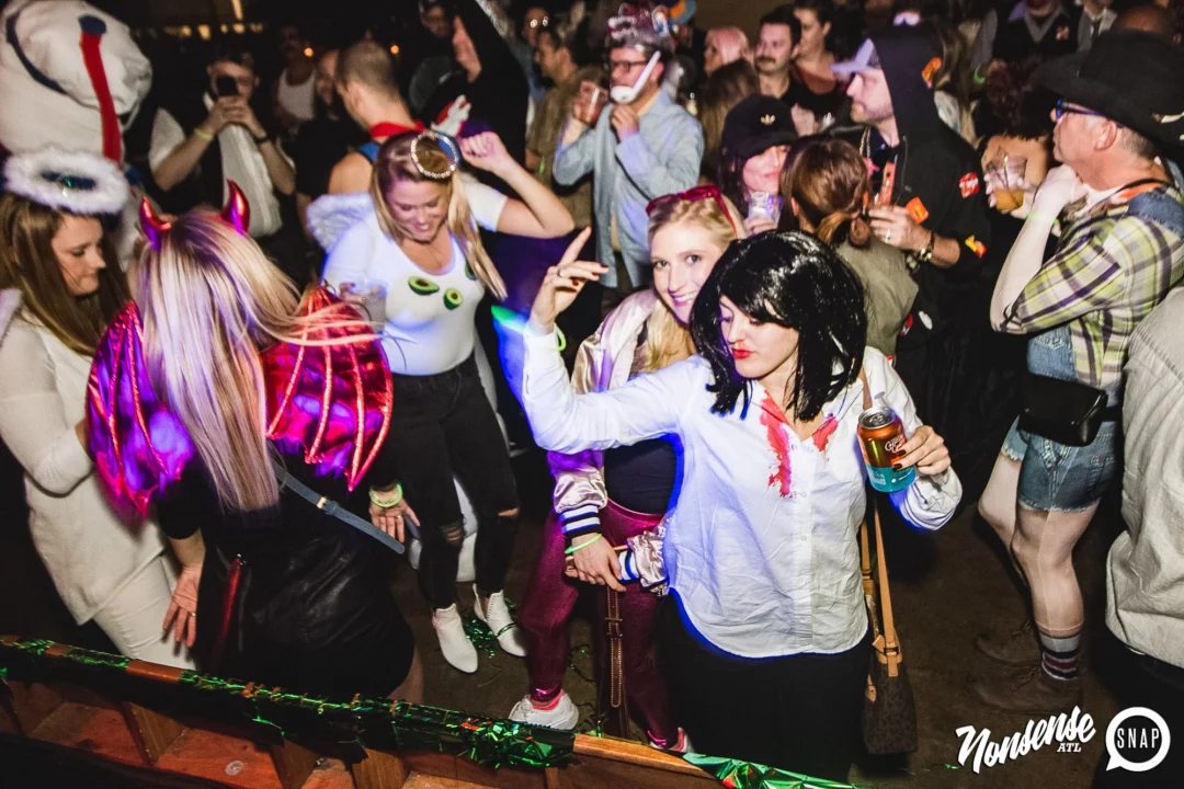 Dr Peter Venkman's Spook Central Halloween Dance Party! Thursday October 31, 2019. Presented by Nonsense ATL at Venkman's, Old Fourth Ward, Atlanta. Kimber was the DJ. Photo by Oh Snap.