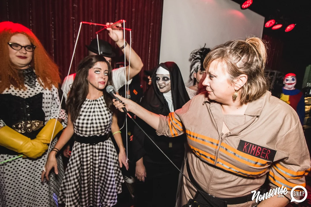 Dr Peter Venkman's Spook Central Halloween Dance Party! Thursday October 31, 2019. Presented by Nonsense ATL at Venkman's, Old Fourth Ward, Atlanta. Kimber was the DJ. Photo by Oh Snap.