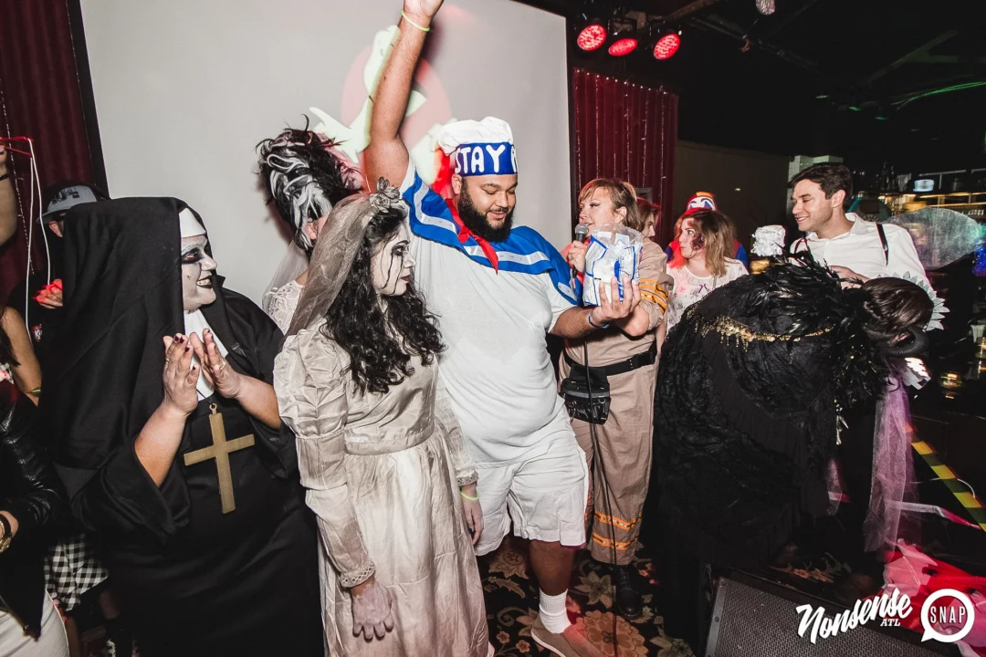 Dr Peter Venkman's Spook Central Halloween Dance Party! Thursday October 31, 2019. Presented by Nonsense ATL at Venkman's, Old Fourth Ward, Atlanta. Kimber was the DJ. Photo by Oh Snap.