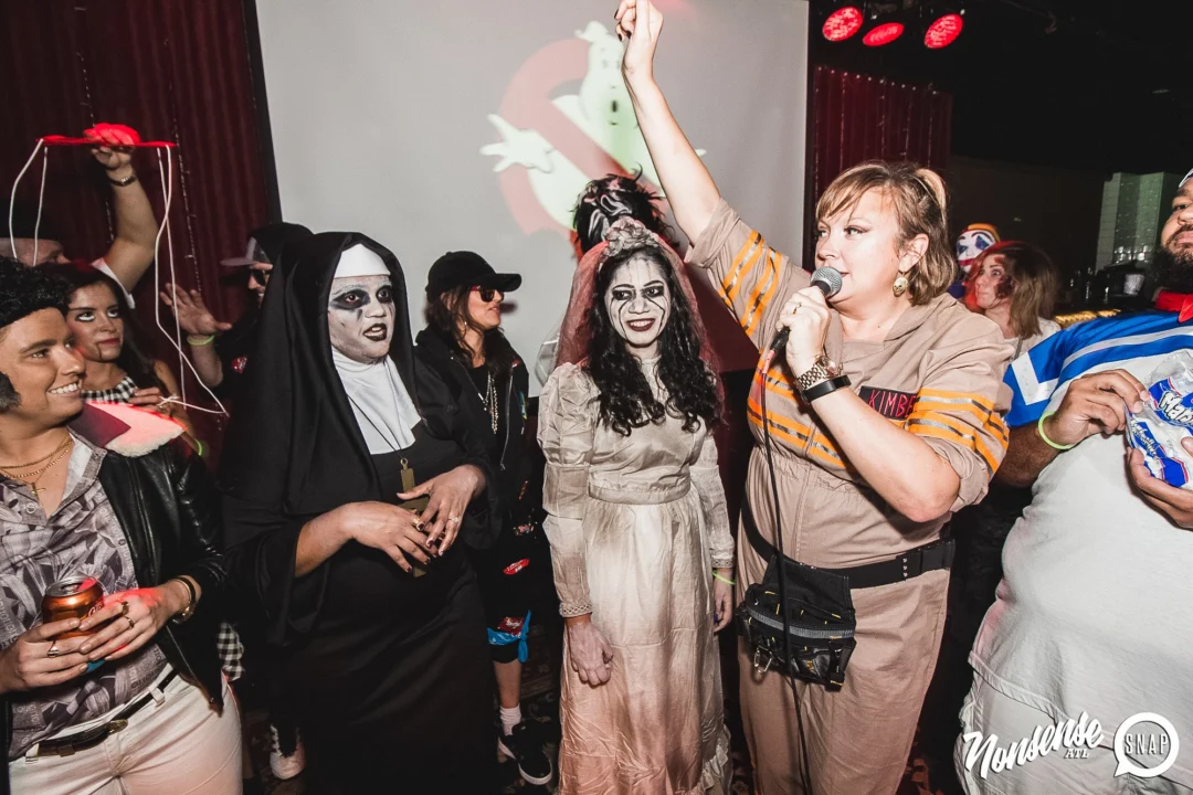 Dr Peter Venkman's Spook Central Halloween Dance Party! Thursday October 31, 2019. Presented by Nonsense ATL at Venkman's, Old Fourth Ward, Atlanta. Kimber was the DJ. Photo by Oh Snap.