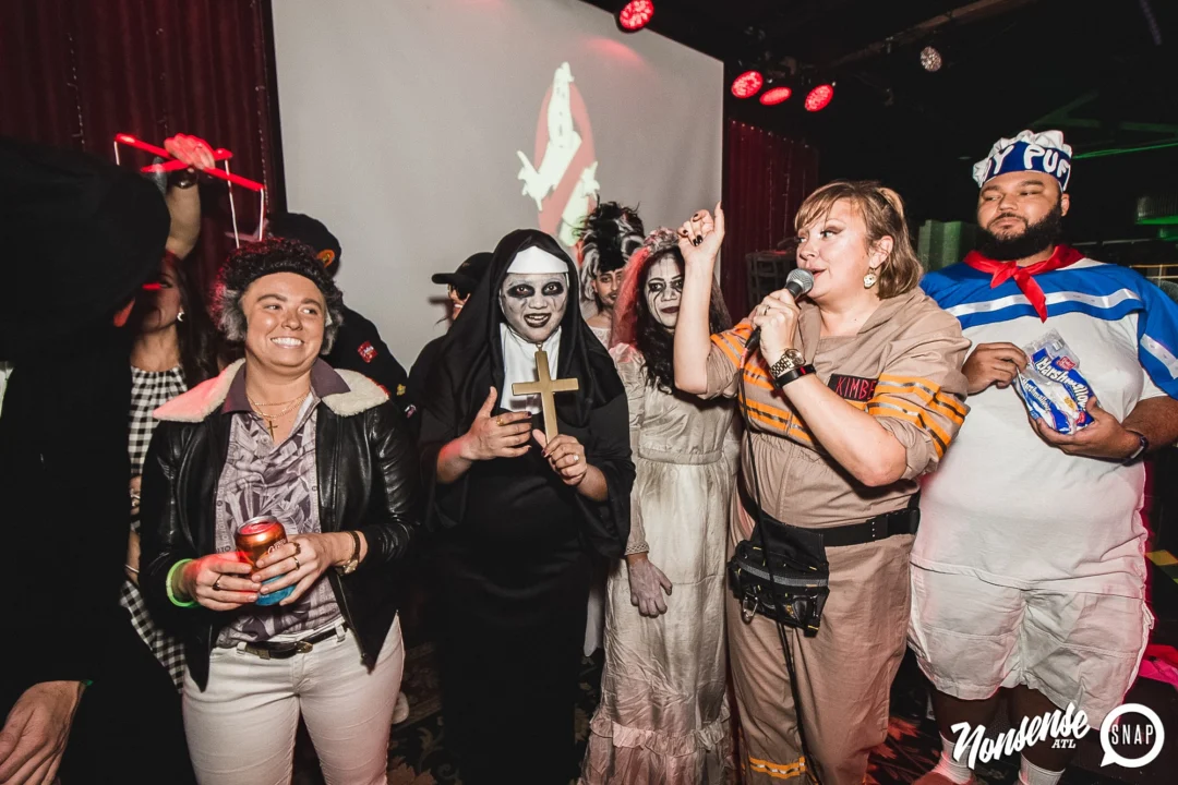 Dr Peter Venkman's Spook Central Halloween Dance Party! Thursday October 31, 2019. Presented by Nonsense ATL at Venkman's, Old Fourth Ward, Atlanta. Kimber was the DJ. Photo by Oh Snap.